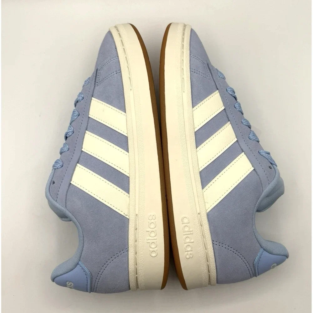 ADIDAS Grand Court Alpha 0's Sneakers Women's Size 7 Light Blue Suede JS5038 NWB